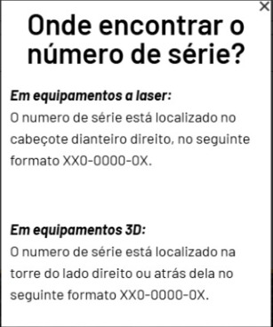 Exemplo de número de série